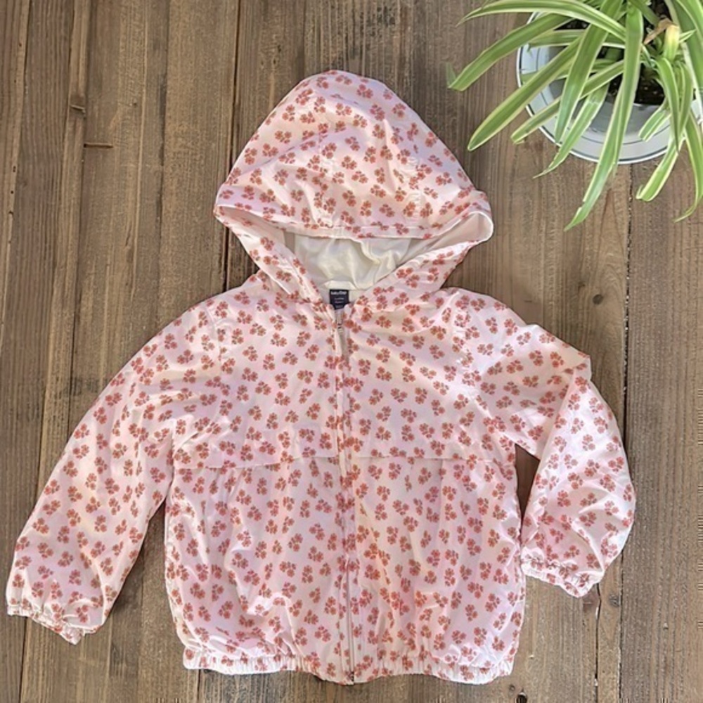Mini Gap Wind Breaker Floral Design Size 3T